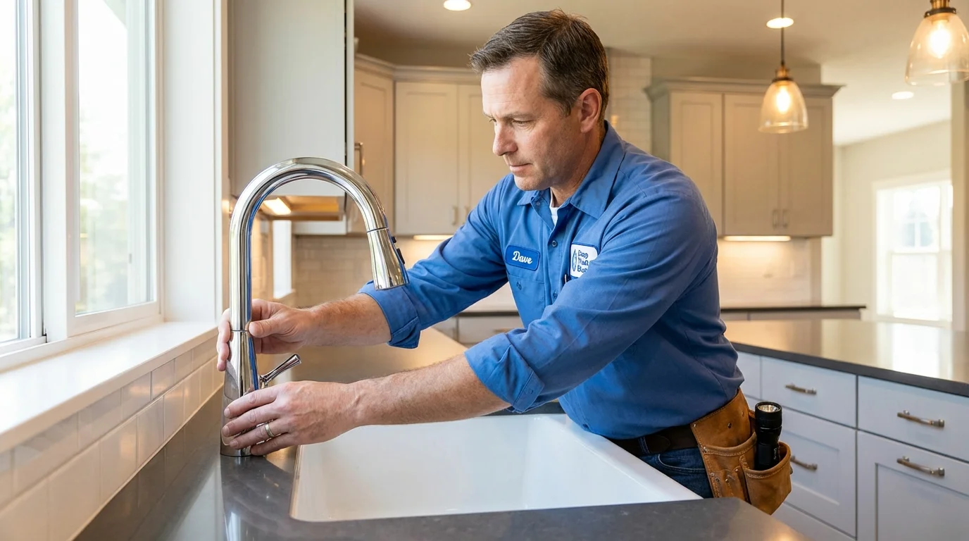 Kitchen faucet installation by Johns Plumbing LLC in Gardner